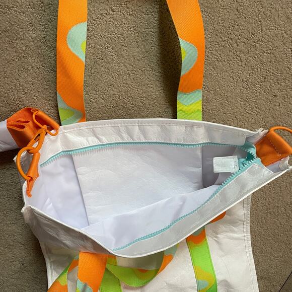 Drunk Elephant Large Tote Shopper Bag White Green - Picture 2 of 2